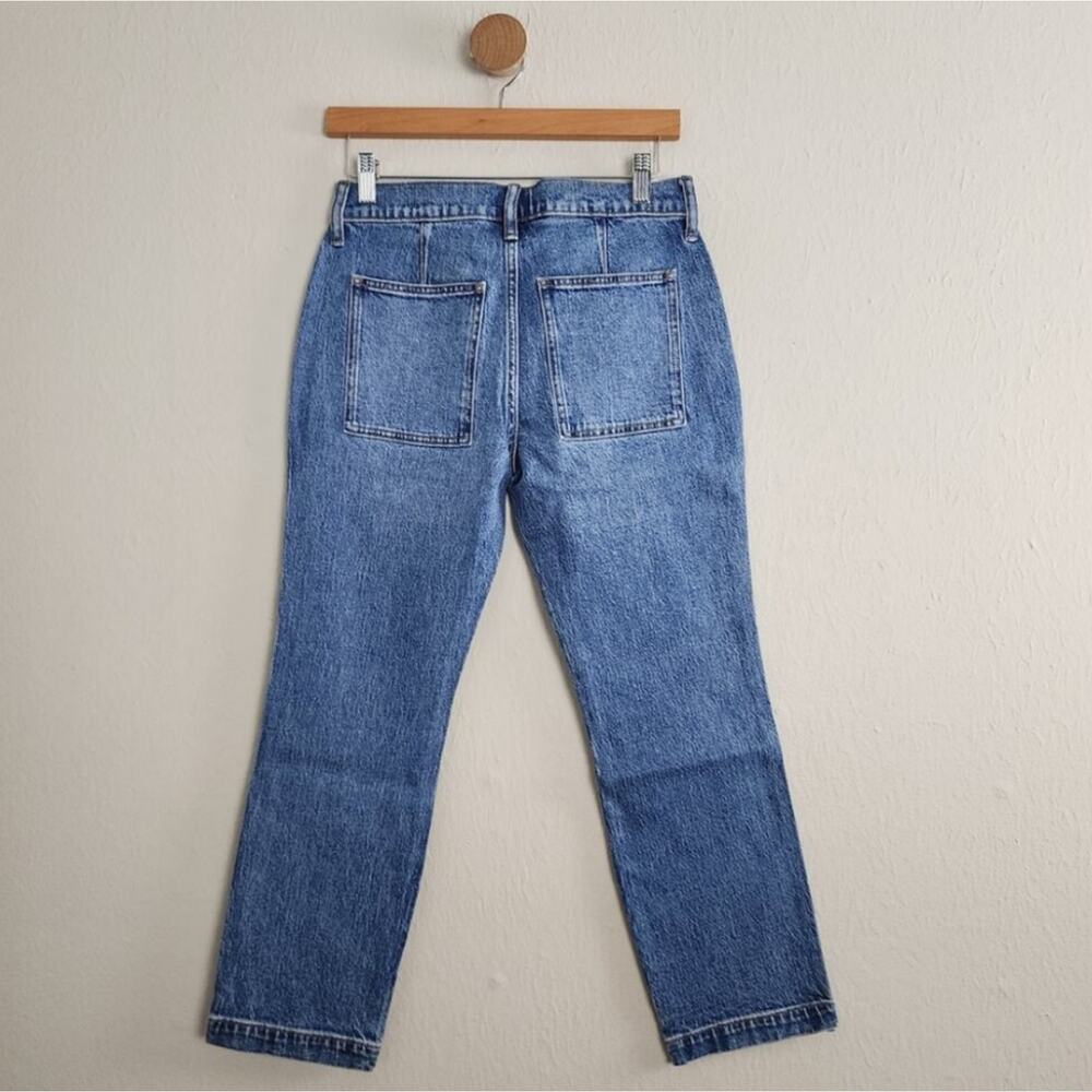 ​J. Crew Utility Jean High Rise Crop Wide Leg Patch Pocket Dark Wash 25P New - Picture 7 of 12